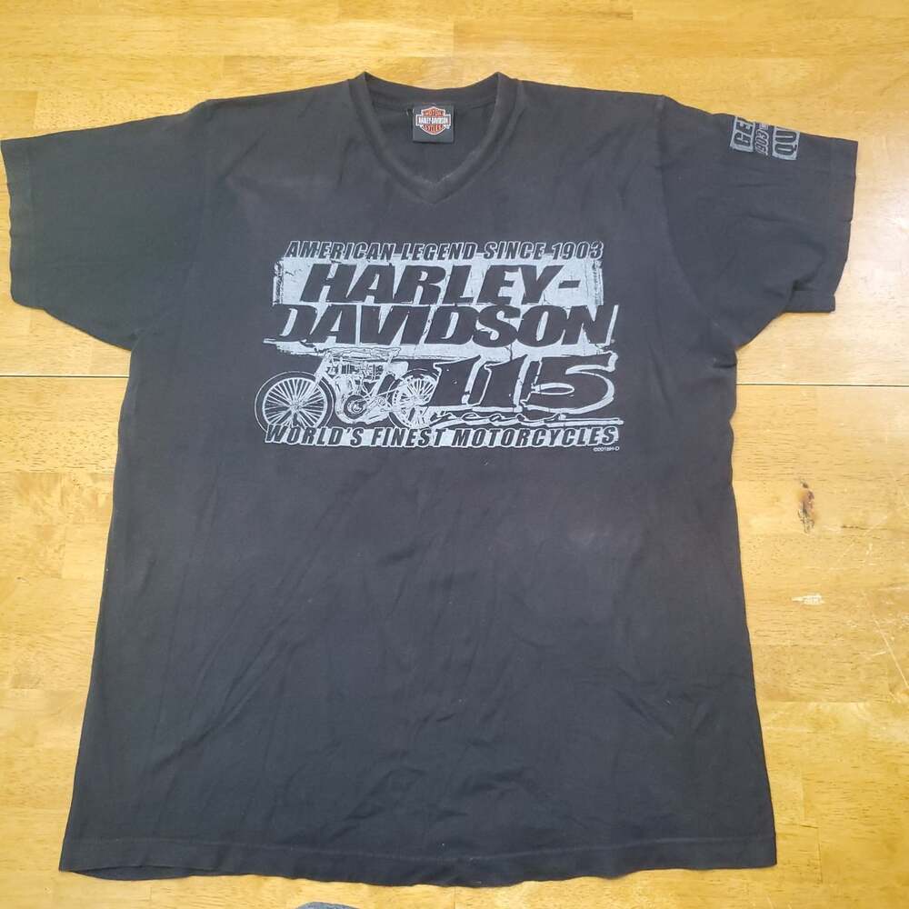 Harley Davidson Western Reserve Mentor, OH V-Neck T-Shirt Men’s Size XL 2018
